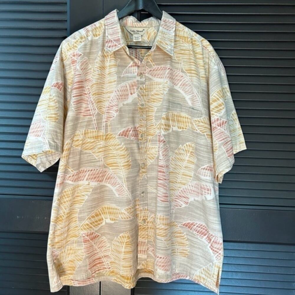 Cooke Street Honolulu Reverse Print Short Sleeve Button Down Shirt, Size 3XL